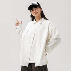 2026春季新款男日系潮牌纯色长袖衬衫宽松外套衬衣CS262-F87，男装衬衫，电商A101（原外27）