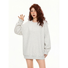 抖音得物高品质二开支持退换26春装全棉宽松圆领纯色卫衣HM07，男装卫衣，电商A486-1