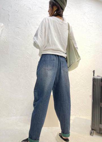 秋款牛仔萝卜裤，其它，玫瑰共和国