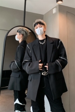 潮牌高级感小西装男秋小众拉链装饰设计感西服XZ514-2-24243-P118，男装西服套装，星座514-2(原B239)