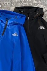 冬新单板防水半拉链滑雪服男加绒内里中性风大码套头外套M79-P120，男装棉衣，电商A001