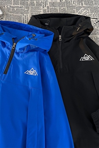 冬新单板防水半拉链滑雪服男加绒内里中性风大码套头外套M79-P120图片