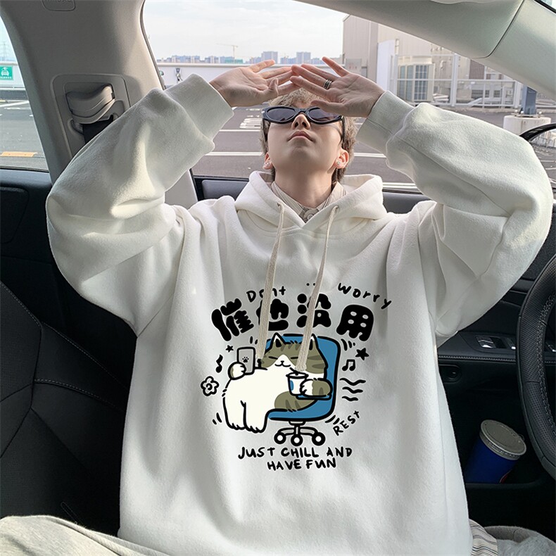 8XL连帽卫衣男大码胖子帽衫大号运动服WY2403-P35加绒款-P40,男装卫衣,电商A040