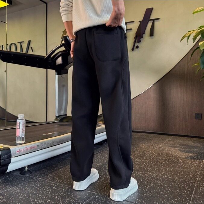 加绒加厚休闲卫裤男潮牌直筒运动裤春秋男裤2025新款冬季休闲裤,男装休闲裤,星座506A