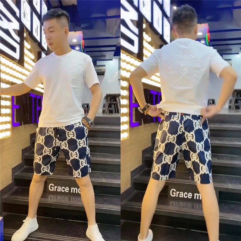 2025年新款男士夏季薄款宽松运动外穿短裤篮球潮牌休闲百搭五分裤，男装牛仔裤，星座1210-1