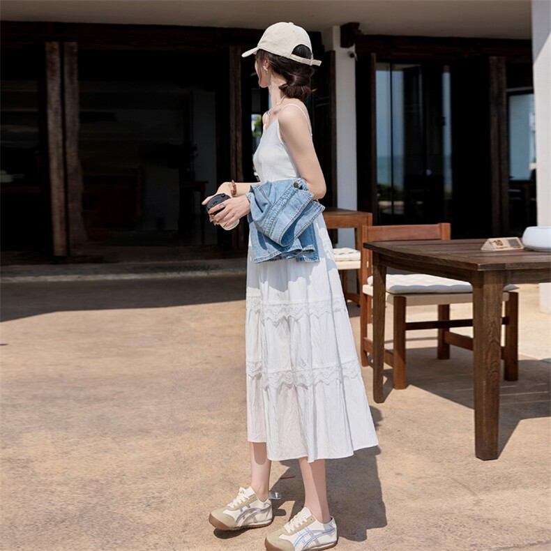 2025夏新品现货度假风连衣裙+牛仔两件套2C056-9506-P145-K208,女装连衣裙,2C256