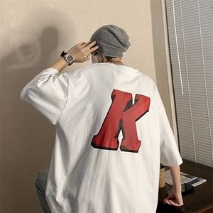 春季新款男标准潮五分袖时尚潮牌城市风貌T恤ins潮流圆领青春流行图片