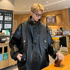 高品质~水洗皮潮牌短款机车皮衣外套9077特P85控138，男装皮衣，电商A309