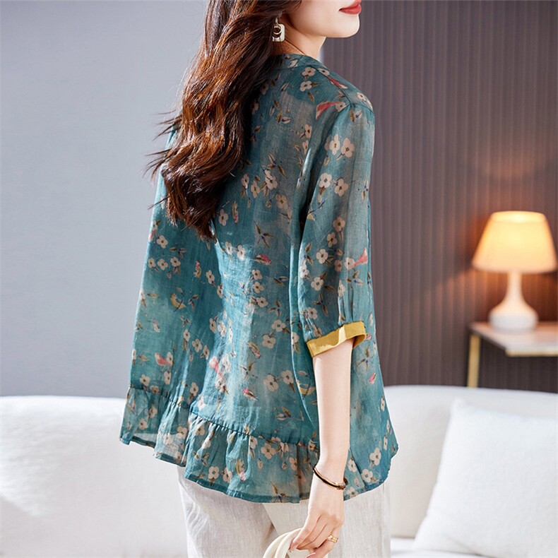 2023夏装新款韩版宽松气质休闲上衣，女装T恤，丽影随形