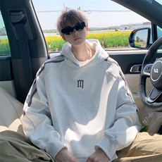 华棉秋冬内景新款简约符号宽松连帽卫衣男外套WY00778/P45加绒P50，女装短外套，电商B316