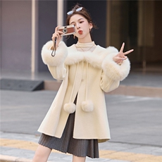 2025年冬季新款时尚潮流高端大气双面呢羊毛大衣，女装双面呢大衣，贵人树