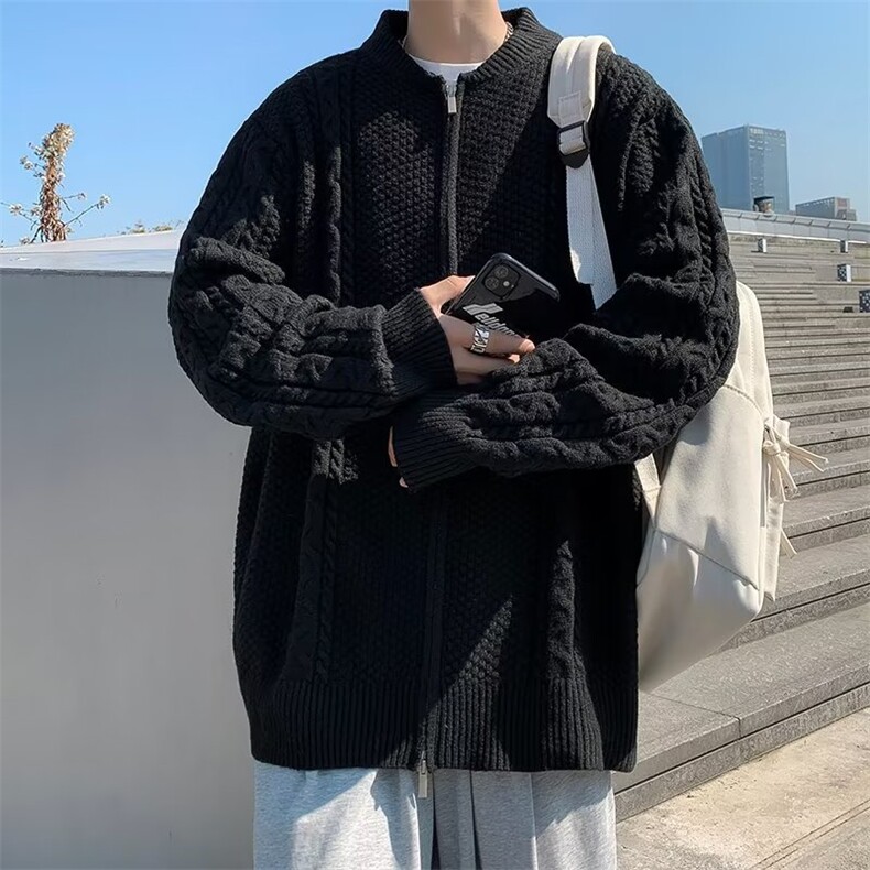 美式街头设计感圆领毛衣男慵懒风休闲针织衫M1606P60,男装针织衫/毛衣,星座1116-2