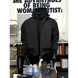 美式飞行夹克棉服男秋冬巴恩风廓形短款加厚棉衣不臃肿轻量化外套图片