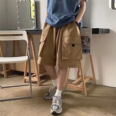 美式机能工装短裤男夏季薄款休闲五分裤运动潮牌中裤沙滩大裤衩子，男装牛仔裤，星座1210-1
