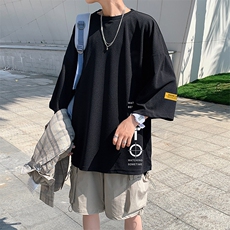 Q11114-P30春夏季七分袖t恤男大码五分袖男短袖中袖，男装T恤，电商A040