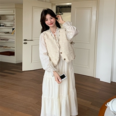 现货新款马甲连衣裙两件套25028P185K258，女装套装/套裙，2D035