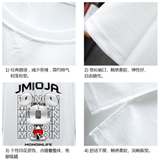 Q11214-P30春夏季七分袖t恤男大码五分袖男短袖中袖展架，男装T恤，电商A040A