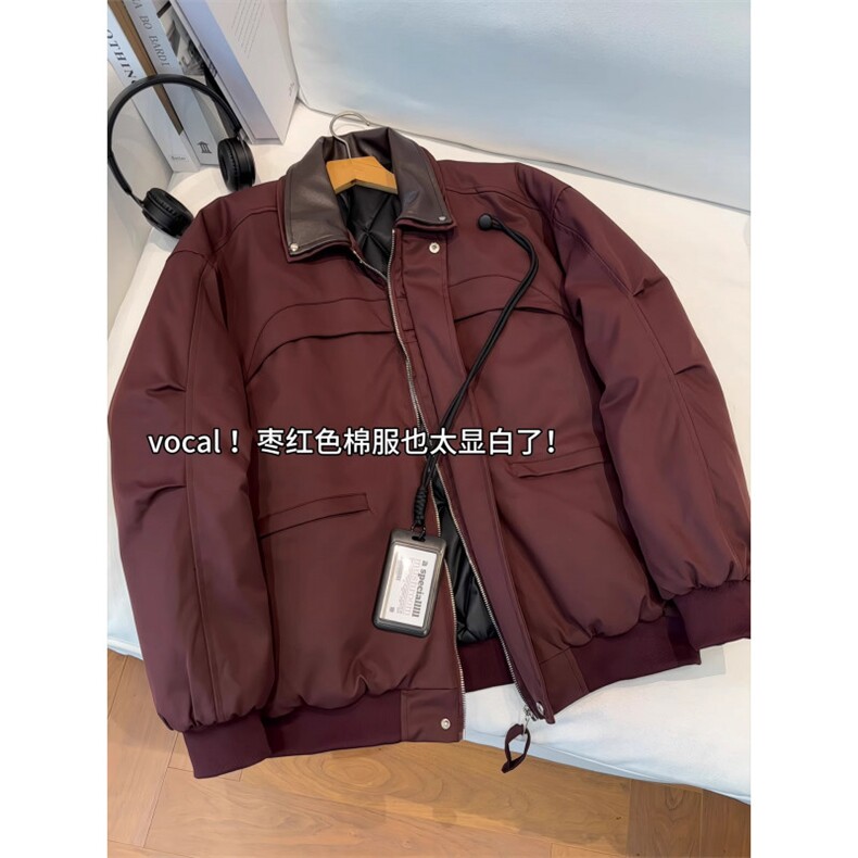 拼皮休闲铆钉棉衣外套D328-MY999-P105特,男装棉衣,电商D328