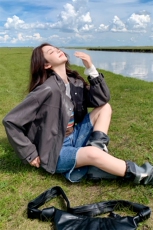 主推现货2026春季立领皮衣C022-9147-P160-K238，女装皮衣，2C022