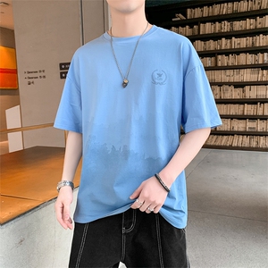 男装T恤T322潮牌短袖男T恤夏季新款韩版T恤男圆领简约男士T恤图片