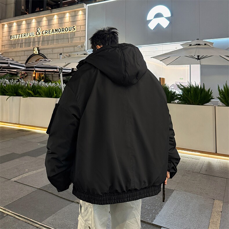 堆堆袖棉衣男冬季新款港风宽松连帽棉服学生面包服MF9006-P95,男装棉衣,星座214-3