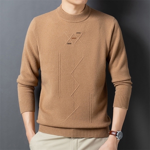 ATQM9116钱塘2020-3中年男士秋冬厚款纯羊毛打底衫毛衣P122图片