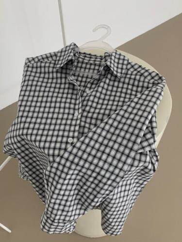 春款棉麻衬衣，女装，Fueeh