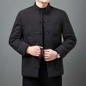 唐装男中老年爸爸羽绒服套装风90%白鸭羽绒服外套TR2310-P180图片
