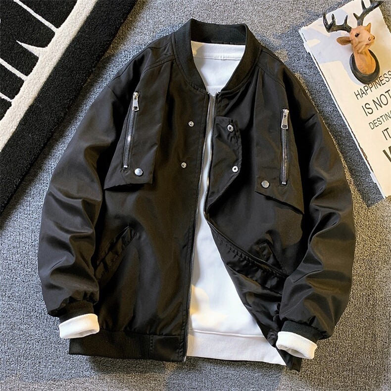 美式工装棒球服男秋季设计感休闲拉链外套飞行员夹克HH198P56,男装夹克,星座1013-5