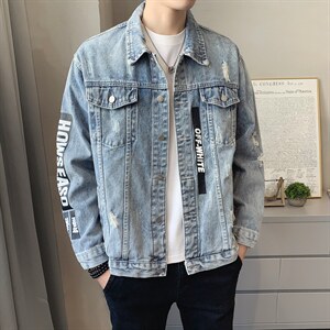 JK302-p95-限价138现货店主风牛仔夹克肥仔量足破洞印花大码,男装夹克,星座103A