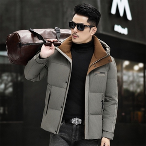 B6095钱塘2020-3时尚休闲厚款百搭有帽冬季中年男士羽绒服P250图片