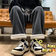 加绒重磅卫裤冬季男雪尼尔灯芯绒裤垂感阔腿裤993Ap65，男装休闲裤，电商D315A