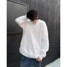 秋冬加厚水貂毛半高领毛衣男慵懒风M565P52，男装针织衫/毛衣，星座1116-2