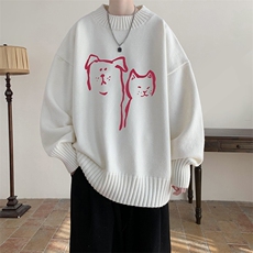8XL半高领毛衣男大码胖子针织衫毛线衣M18378-P45加绒款-P65，男装针织衫/毛衣，电商A040