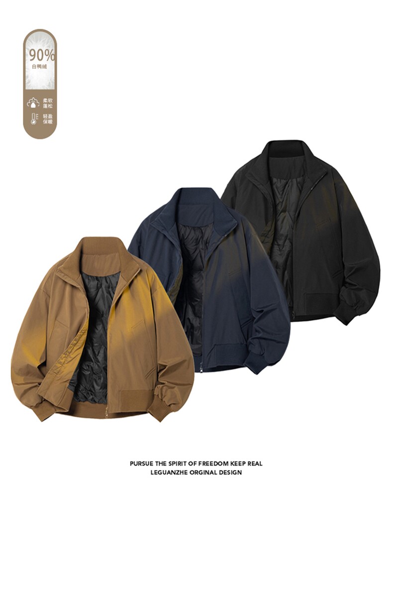 广检90%白鸭绒冬季白底羽绒服充绒量75gM-5XHY25593-特P109,男装羽绒服,电商A022