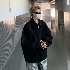 麂皮绒外套男士垫肩痞帅翻领夹克W9303P68，男装夹克，星座1116-2