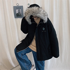 MM48116-P130冬季大毛领棉衣男士大码加厚棉袄男棉服，男装棉衣，电商A040