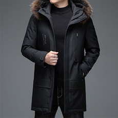 2023冬季新款羽绒服中年男士商务休闲灰鸭绒外套SFT98078-P370，男装羽绒服，电商B212（原钱塘6029）