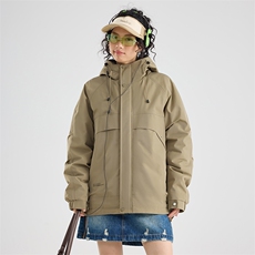 现货5W件冬季三防美式boxy解构连帽雪山冲锋衣棉衣男女棉服厚外套，男装夹克，电商A486-1