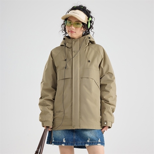 现货5W件冬季三防美式boxy解构连帽雪山冲锋衣棉衣男女棉服厚外套图片