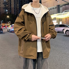 新款现货户外双面穿连帽夹克男冲锋衣外套JK903-P80，男装夹克，星座1204-3