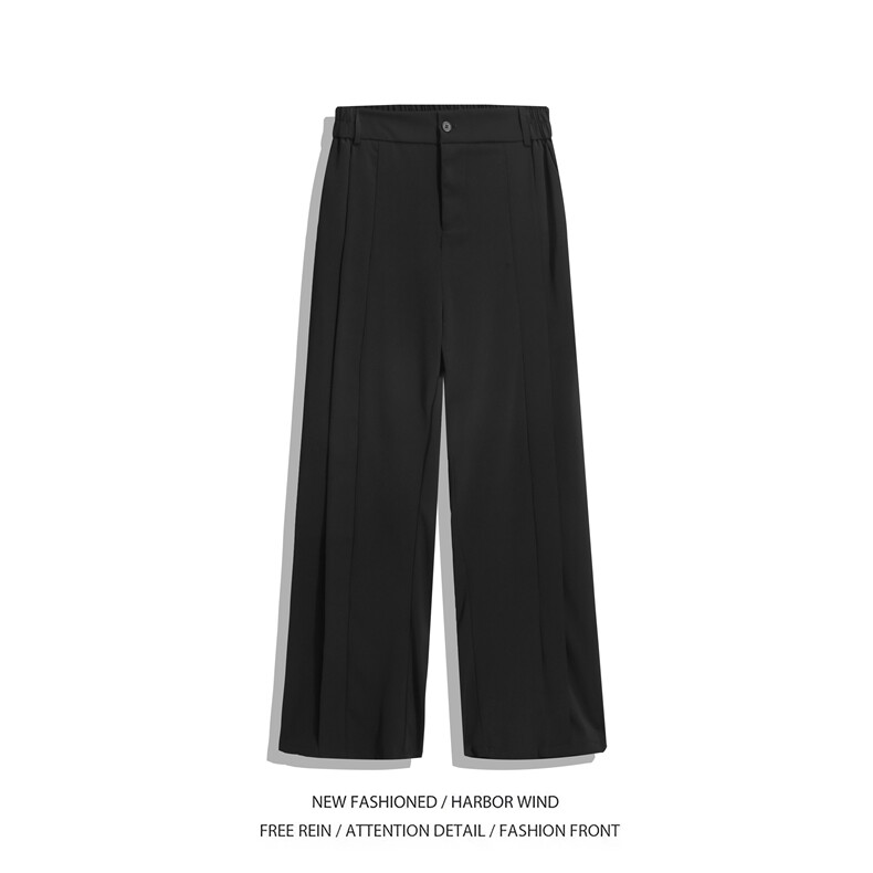 抖音品质秋季新款高级垂坠感弯刀休闲西裤B315-K24247-特p45控88,男装西裤,电商B315
