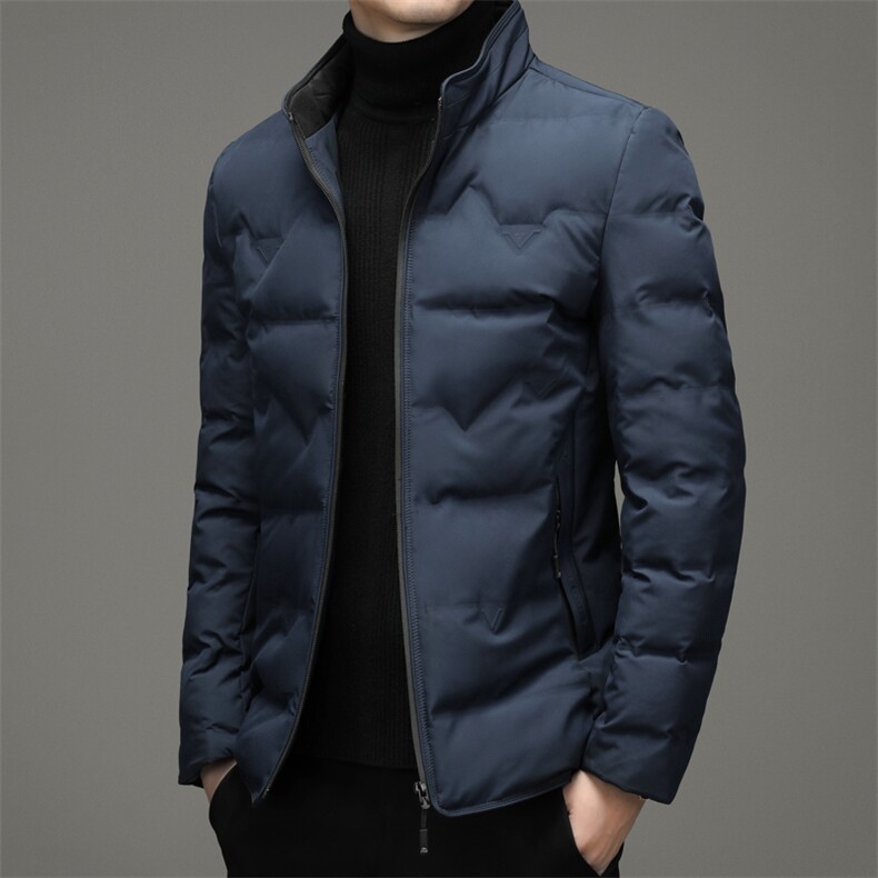 AN9877钱塘2020-3秋冬新款中年男士立领休闲简约羽绒服外套P142,男装羽绒服,钱塘207-3