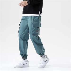 7XL-M加肥加大码休闲工装裤男2023秋季新款宽松大口袋显瘦束脚裤图片