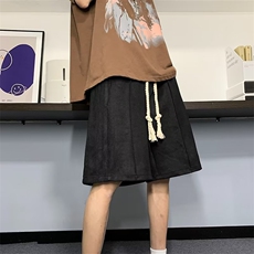 休闲短裤男夏季设计感小众美式复古裤子潮牌潮流宽松运动五分中裤，男装休闲裤，星座601-2