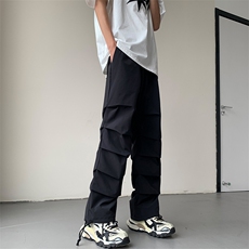美式潮牌INS小众设计感宽松休闲裤高街潮裤XZ211-1-K2320-P60，男装休闲裤，星座211-1