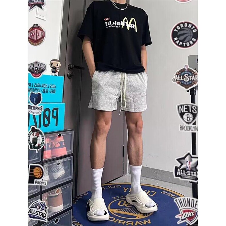 W9711-P28网图现货夏季休闲运动短裤百搭宽松显瘦直筒五分裤子,男装牛仔裤,星座1608-2