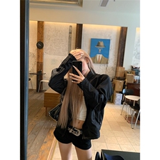 网图~美潮防泼水解构设计短款夹克外套W1555/特P68，男装夹克，电商B350