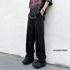 B221美式ins高街小众个性休闲直筒宽松西裤LK23113-P60控78，男装休闲裤，电商B221