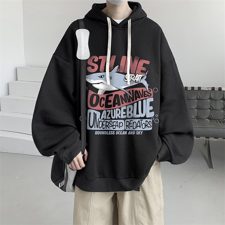 连帽卫衣男大码运动服帽衫外套WY2331-P35 加绒款-P40图片